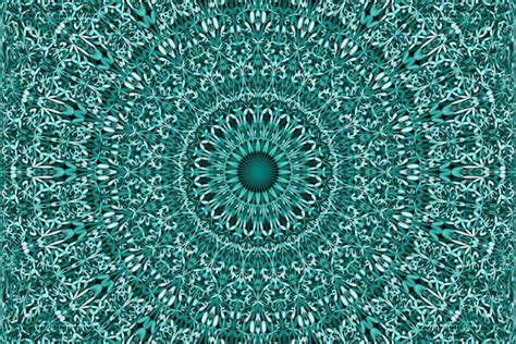 Turquoise Seamless Mandala Pattern Graphic By Davidzydd · Creative Fabrica