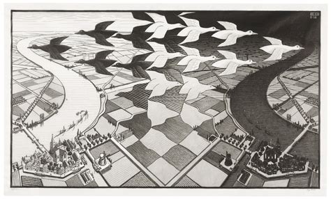 Maurits Cornelis Escher 1898 1972 Day And Night Christies