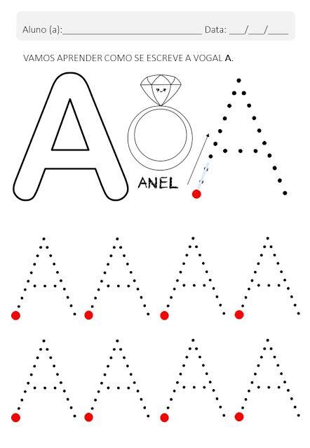 Deysianesensei Atividades Para Baixar Linguagem Vogais Pontilhadas