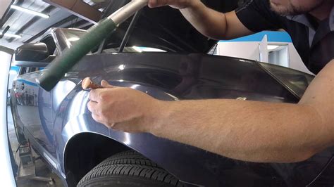 Paintless Dent Repair Removal Process Before During And After Youtube