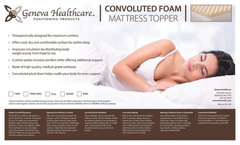 It's important to keep your weight in mind when choosing the right firmness. Geneva Healthcare Egg Crate Convoluted Foam Mattress Pad 3 ...