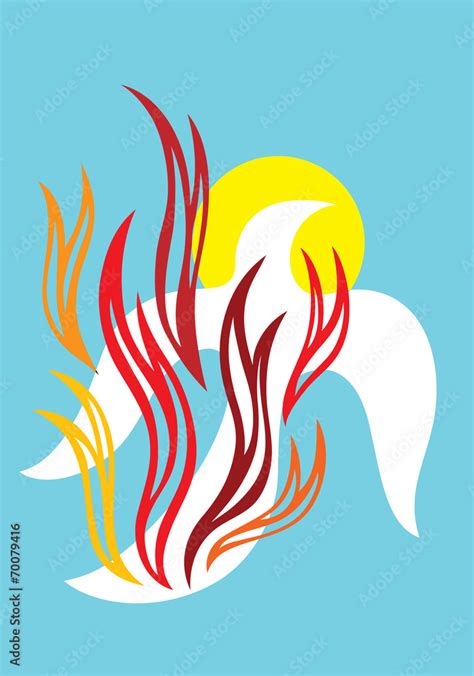 Holy Spirit Fire Art Vector Design Stock Vector Adobe Stock