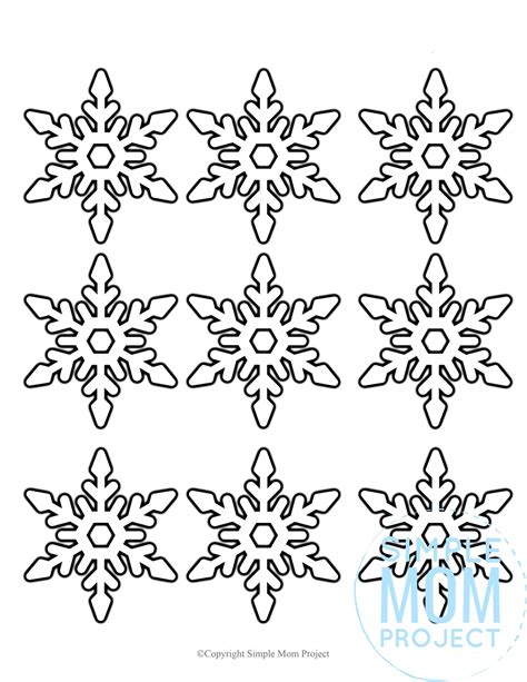 Free Printable Small Snowflake Template