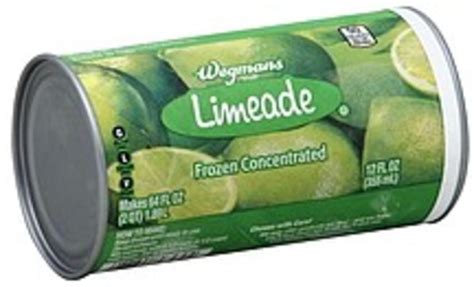 Wegmans Frozen Concentrated Limeade 12 Oz Nutrition Information Innit