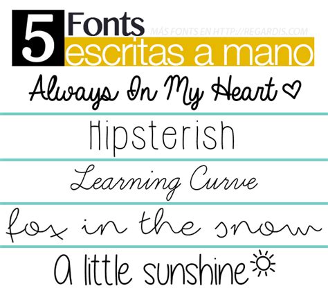 5 Fuentes Escritas A Mano Gratis Handwritten Fonts Regardis