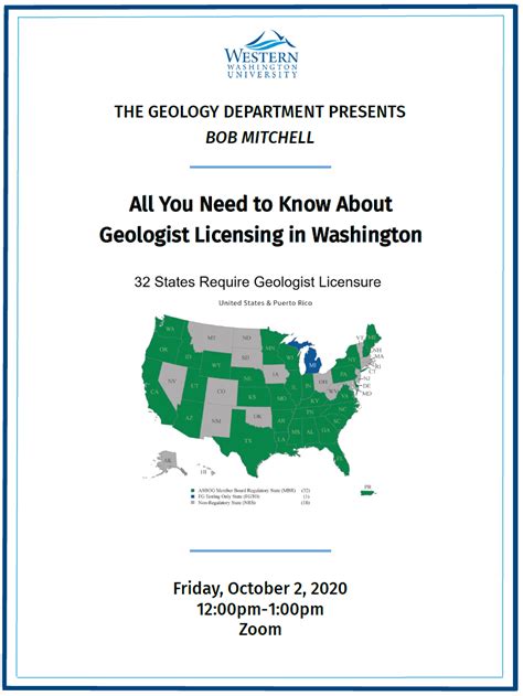 Glt Geologist Licensing By Robert Mitchell Geology Department