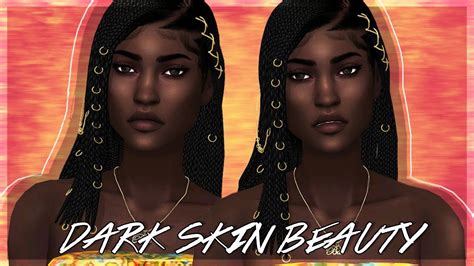 The Sims 4 Cas Dark Skin Beauty Full Cc List And Sim