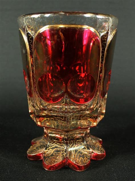 19th Century Bohemian Enameled Moser Glass Goblet Lot 19