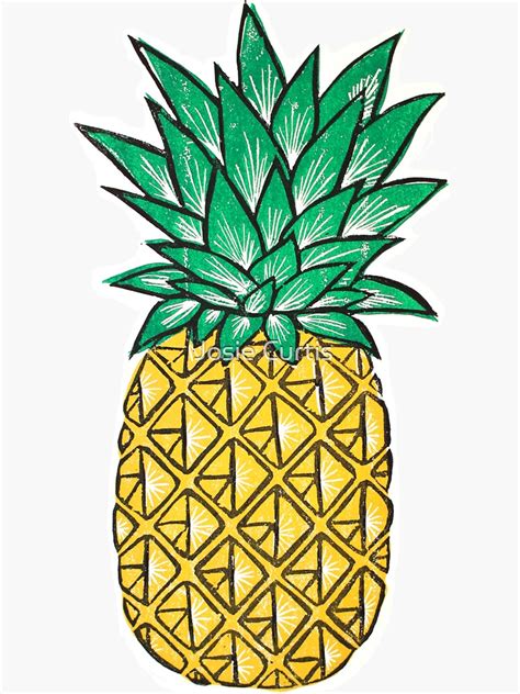 Pineapple Graphic Art Sticker And Prints Sticker For Sale By