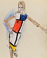 The Mondrian Dress that did it for Yves St Laurent! Stunning 1965 ...