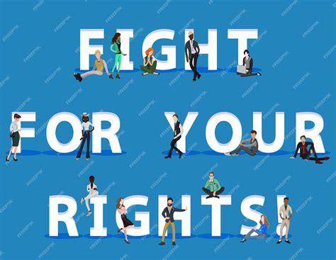 Premium Vector | People on fight for your rights for web mobile app