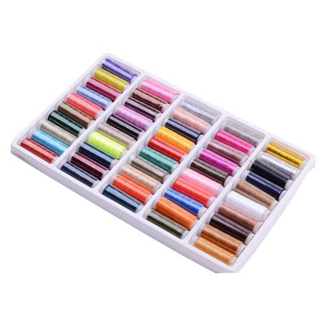 Up 50x Colours Polyester Sewing Thread Boxes Kit Set For Home Diy
