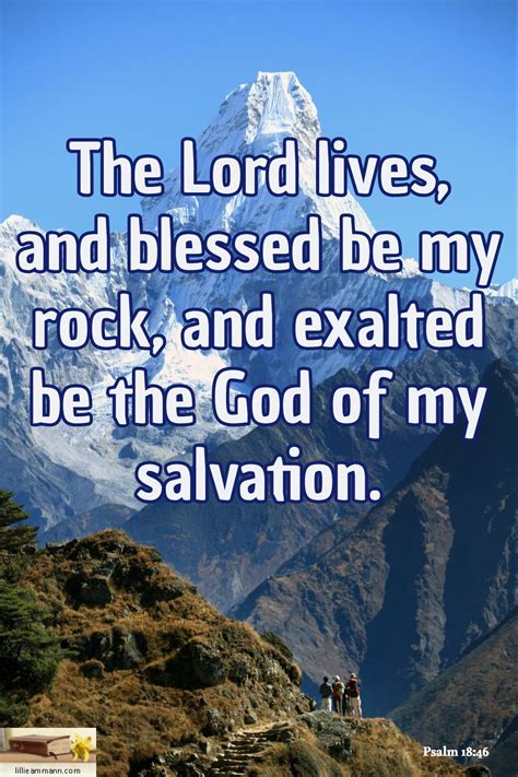 Psalm 1846 The Lord Lives And Blessed Be My Rock And Exalted Be