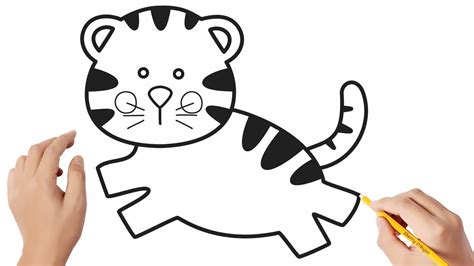 Aprender Acerca Imagen Dibujos De Un Tigre Facil Thptletrongtan