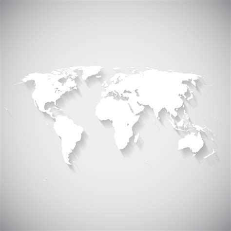 World Map Vector Flat White Map Vector World Map Map Images And