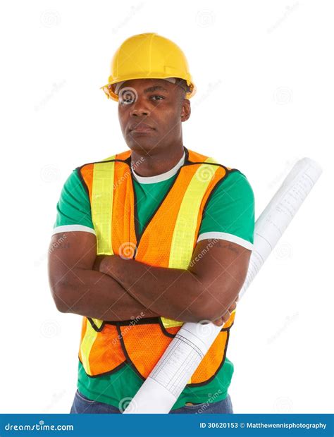 serious african american construction worker stock image image of engineer expertise 30620153