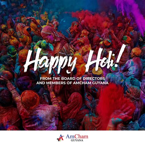 Happy Holi From Amcham Guyana American Chamber