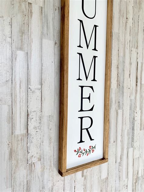 Hello Summer Wood Sign Front Door Sign Summer Decor Etsy