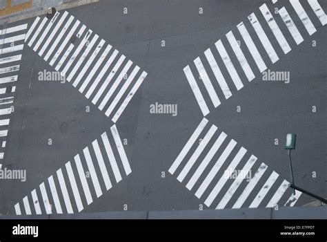 Zebra Crossing Pattern In The Road Tokyo Japan 2014 Stock Photo Alamy