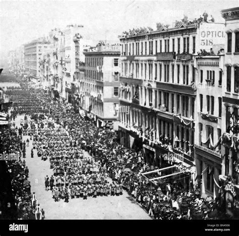 The Funeral Of President Lincoln New York City April 25th 1865 Stock