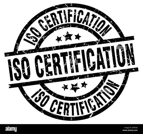 Iso Certification Round Grunge Black Stamp Stock Vector Image And Art Alamy
