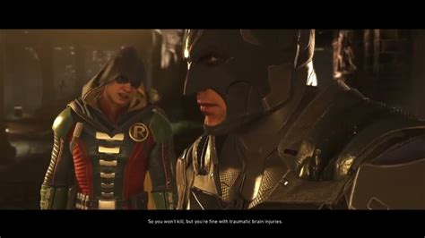 Injustice Batman Robin Take Out Prison Guards Cutscene Cinematic Part HD YouTube