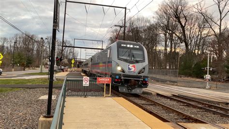 Septa Acs 64 908 Stops And Goes By Woodbourne Station Youtube
