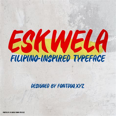 Fd Eskwela Free Font Fontduo Font Filipino Inspired Typeface
