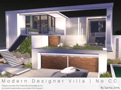 Modern Designer Villa No Cc By Sarinasims At Tsr Sims 4 Updates