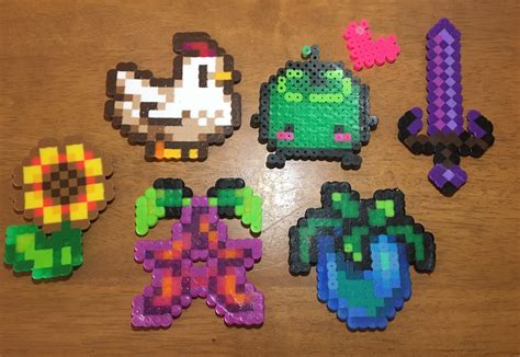 My little brother made some Stardew Valley perler beads! : StardewValley