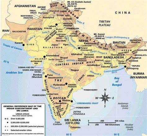 South Asia Geomorphology Landforms India World Map Geography Map