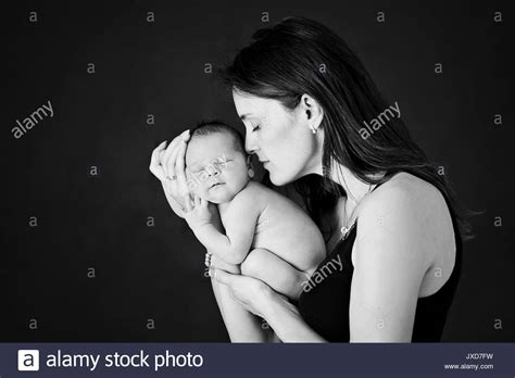 Girl Kissing Boy Black And White Stock Photos Images Alamy