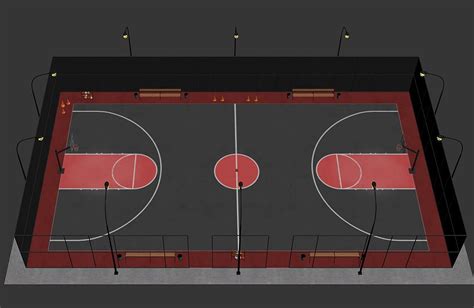 Basketball Court Hq Blender Market
