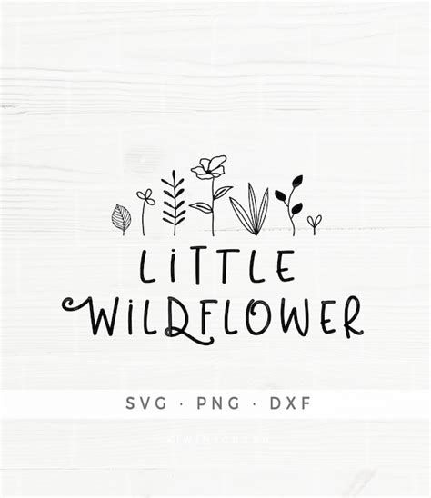 Little Wildflower Svg Cut Files For Commercial Use Girly Etsy Finland