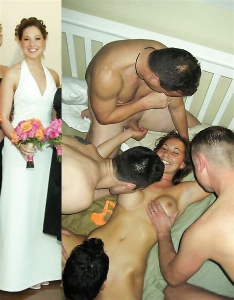 Real Amateur Newly Wed Wives Get Naughty In Their Wedding Pic Of 66