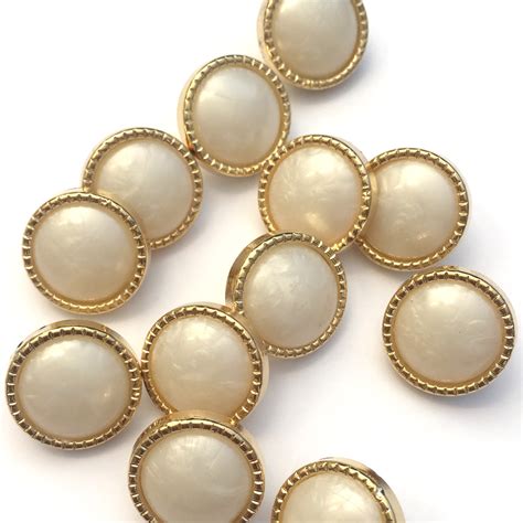 15mm Pearl Resin Buttons Pack Of 10 The Button Shed