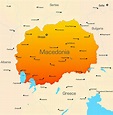 Cities map of Macedonia - OrangeSmile.com