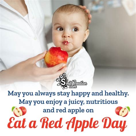 Happy Eat A Red Apple Day Quote Pic Smitcreation Com