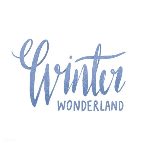 Winter Wonderland Watercolor Typography