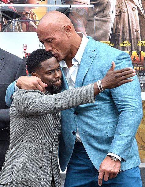 kevin hart s height difference against the rock and more co stars hollywood life