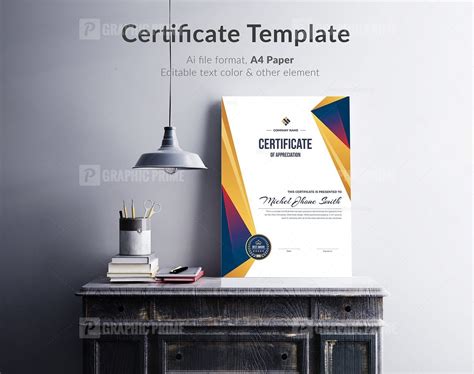 Portrait Certificate Template Graphic Prime Graphic Design Templates