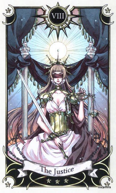The Justice Card From Mystical Manga Tarot Deck Tarot Cards Art