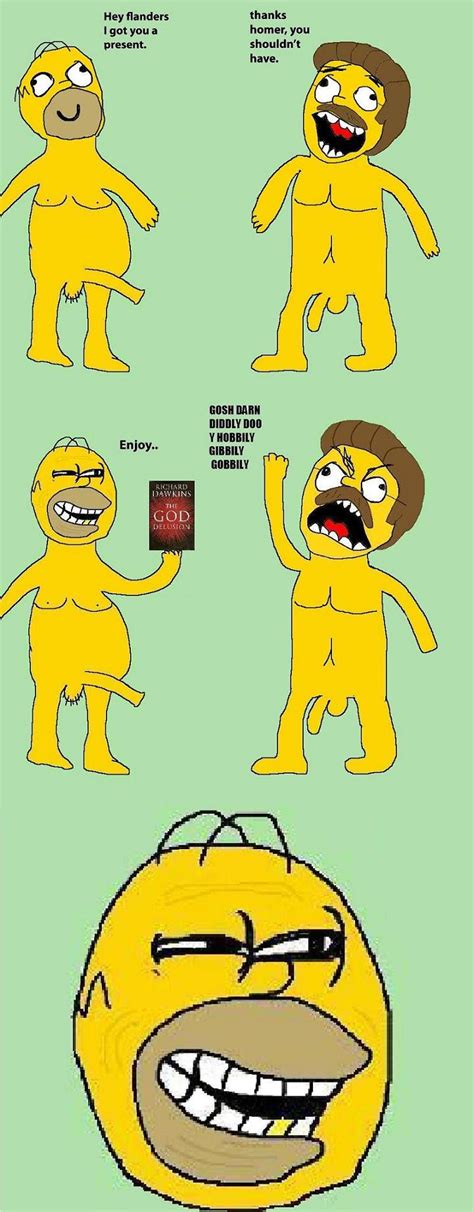 Post 655345 Homer Simpson Ned Flanders The Simpsons Trollface Comic Meme Rage Comics