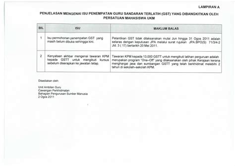 07 november 2019 sebelum jam 3.00 petang. Maklum Balas KPM Berkaitan Isu Guru Sandaran Tak Terlatih ...