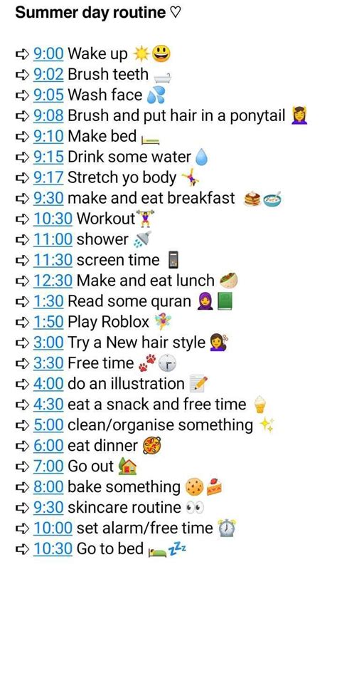 This Is My Summer Routine School Routine For Teens School Morning
