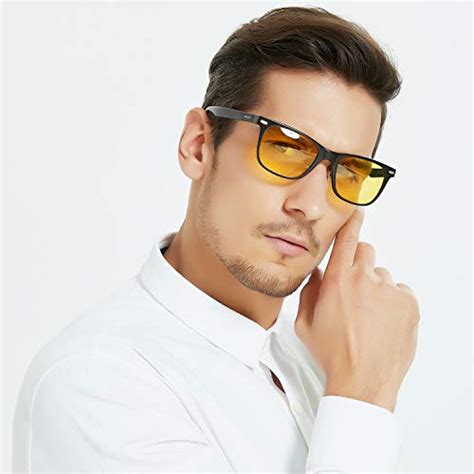 soxick night driving glasses anti glare polarized night vision sunglasses for men women yellow