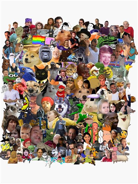 Meme Collage Sticker By Meme Economy In 2021 Memes Collage Vinyl