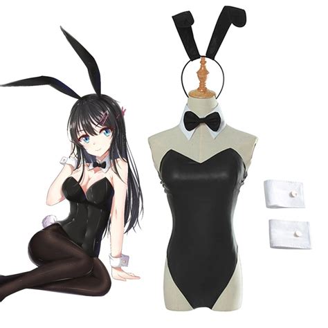 Sexy Cute Bunny Girl Cosplay Jumpsuit Anime Sakurajima Mai Bunny Girl Senpai Cosplay Costume