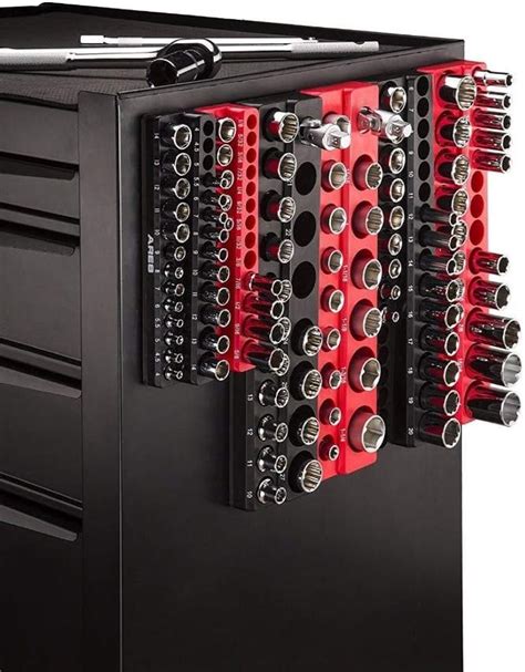 26 Pcs Magnetic Socket Holder Portable Tool Box Organizer Sorter Rack
