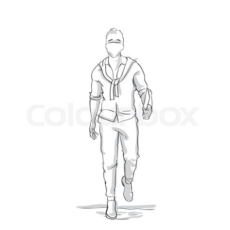 Person Walking Sketch At Explore Collection Of